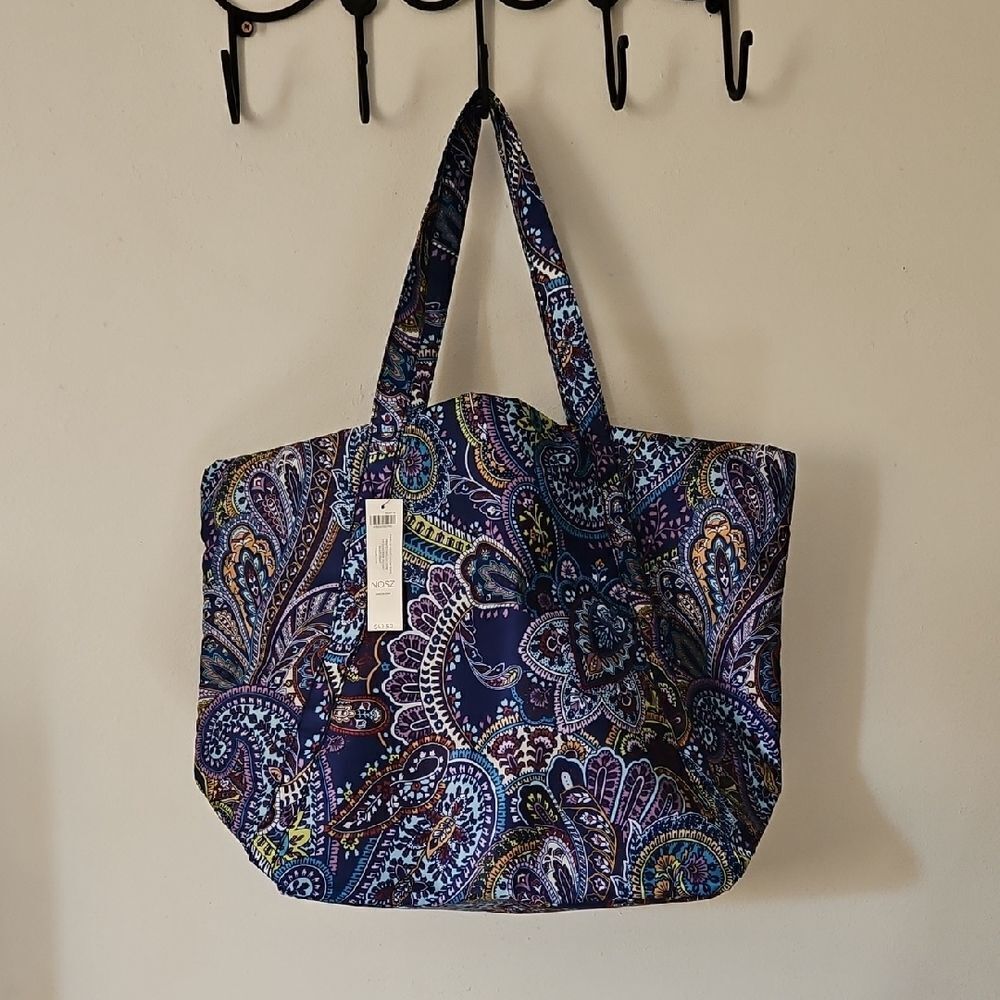 Chico's Blue Paisley Tote Bag